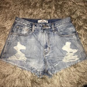 Light Denim Hollister Shorts